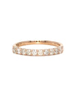 18K Rose Gold Mini Pointers Half Eternity Round Diamond Ring