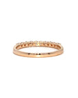18K Rose Gold Mini Pointers Half Eternity Round Diamond Ring