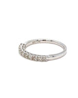 18K White Gold Mini Pointers Half Eternity Round Diamond Ring