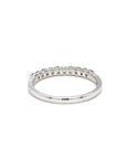 18K White Gold Mini Pointers Half Eternity Round Diamond Ring