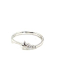 18K White Gold Mini Star  Diamond Ring
