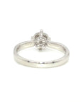 18K White Gold Four Prongs Illusion Diamond Ring