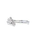 18K White Gold Mini Star Stud Diamond Ring