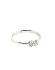 18K White Gold Ultra Mini Bow Diamond Ring