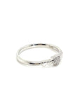 18K White Gold Mini Five Heart Diamond Ring