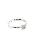 18K White Gold Baby Heart Diamond Ring