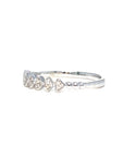 18K White Gold Triangle Link Diamond Ring