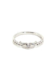 18K White Gold Ultra Mini Apple Diamond Ring