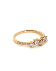 18K Rose Gold Medium Cluster Diamond Ring