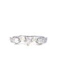 18K White Gold Medium Cluster Diamond Ring