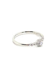 18K White Gold Mini Bezel Bubble Diamond Ring
