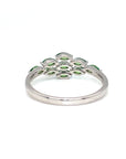 18K White Gold  Green Sapphire Tsava Diamond  Ring