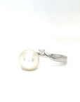 18K White Gold Open Wrap Pearl Diamond Ring