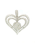 18K White Gold Diamond Pendant
