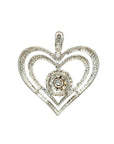 18K White Gold Diamond Pendant