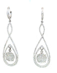 18K White Gold Diamond Earrings