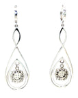 18K White Gold Diamond Earrings