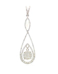 18K White Gold Diamond Pendant