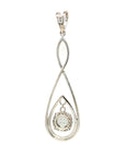 18K White Gold Diamond Pendant