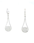 18K White Gold Diamond Earring