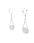 18K White Gold Diamond Earring