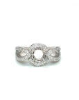 18K White Gold Diamond Ring Mounting