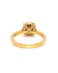 18K Rose Gold Simple Lotus Cluster Diamond Ring