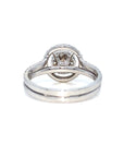 18K White Gold Halo Removable Jacket Lotus Cluster Diamond Ring