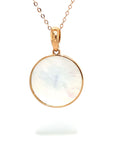 18K Rose Gold Royal Bee Mother of Pearl Diamond Necklace