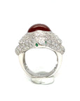 18K White Gold Onyx Diamond Ring