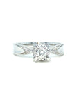 18K White Gold Snap Cushion Top Set Diamond Ring
