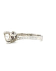 18K White Gold Triple Claws Illusion Diamond Ring