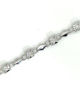 18K White Gold Mini Locket Diamond Bracelet