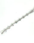 18K White Gold Mini Locket Diamond Bracelet