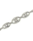 18K White Gold Octagon Diamond Bracelet