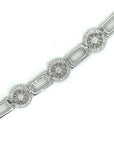 18K White Large Round Diamond Bracelet