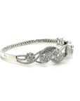 18K White Gold Diamond Bangle