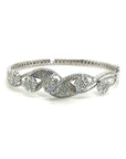 18K White Gold Diamond Bangle