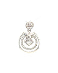 18K White Gold Double Circle Luxe Diamond Pendant