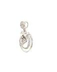 18K White Gold Double Circle Luxe Diamond Pendant