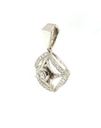 18K White Gold Venetian Window Diamond Pendant