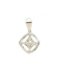 18K White Gold Venetian Window Diamond Pendant