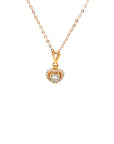18K Rose Gold Illusion Setting Heart Diamond Necklace