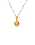 18K Rose Gold Illusion Setting Heart Diamond Necklace