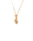 18K Rose Gold Illusion Setting Heart Diamond Necklace