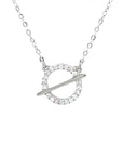 18K White Gold Full Circle Row Diamond Necklace
