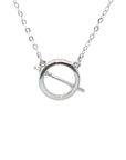 18K White Gold Full Circle Row Diamond Necklace