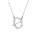 18K White Gold Full Circle Row Diamond Necklace