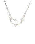 18K White Gold Capricorn Zodiac Diamond Necklace