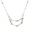 18K White Gold Capricorn Zodiac Diamond Necklace